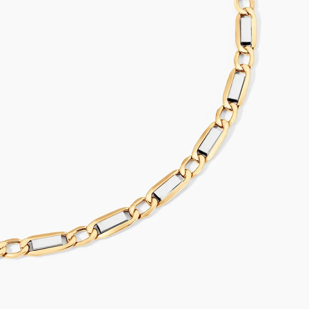 Collier Danae Plaquette Or Bicolore