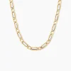 Collier Danae Plaquette Or Bicolore