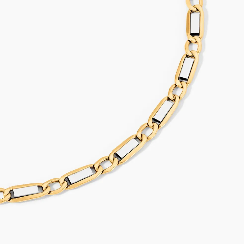 Collier Danae Plaquette Or Bicolore