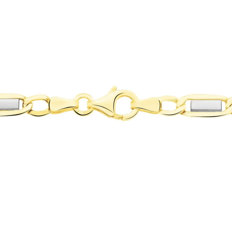 Collier Danae Plaquette Or Bicolore