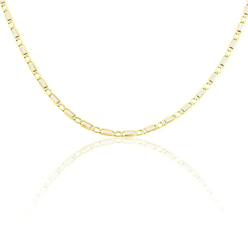 Collier Danae Plaquette Or Bicolore