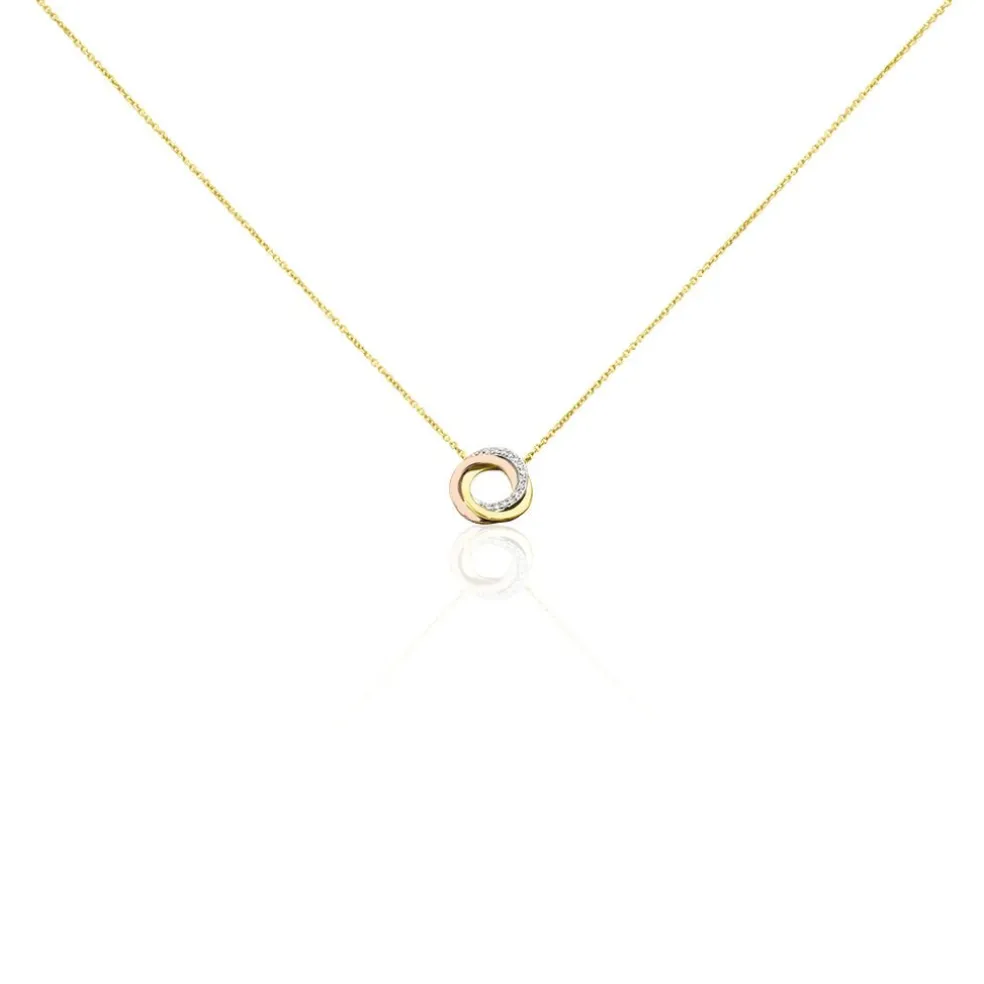 Collier Daphnee Or Tricolore Diamant