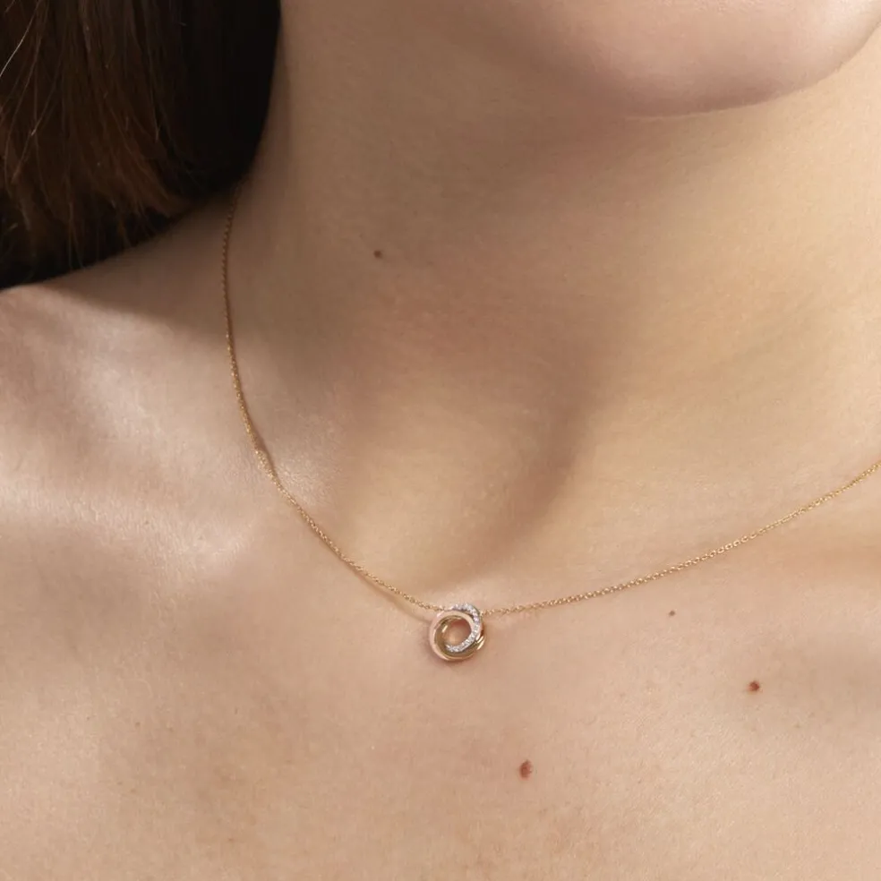 Collier Daphnee Or Tricolore Diamant