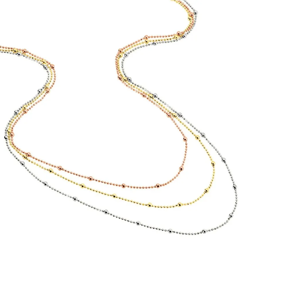 Collier Daralea Argent Tricolore