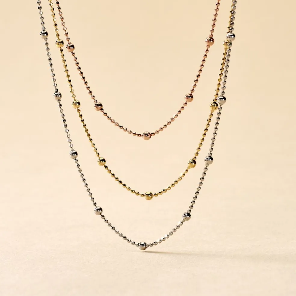 Collier Daralea Argent Tricolore
