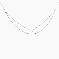 Collier Dayana Argent Blanc