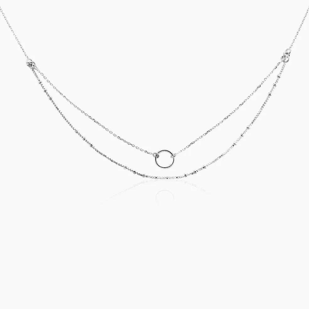 Collier Dayana Argent Blanc