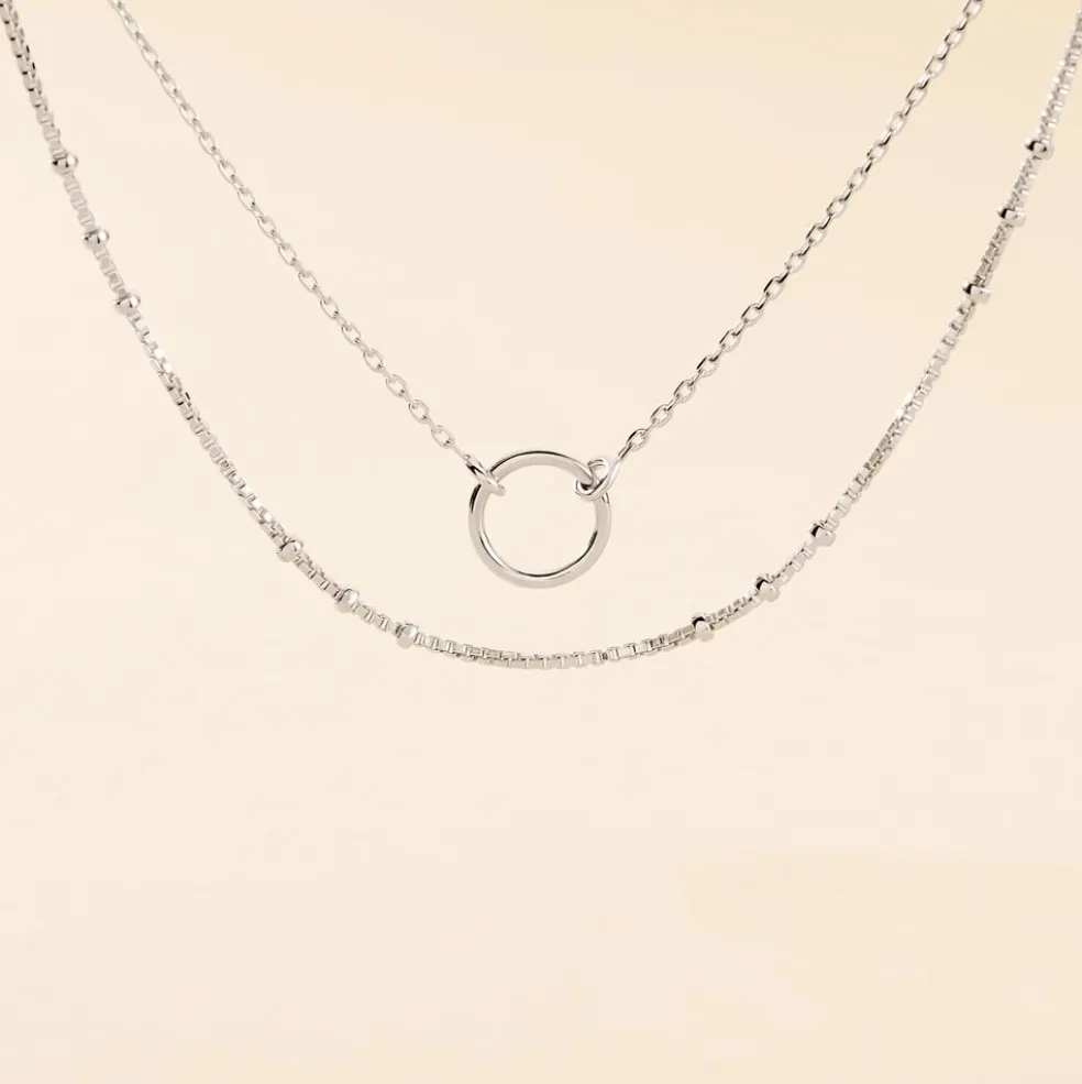 Collier Dayana Argent Blanc