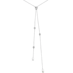 Collier De Dos Indigo Argent Perle De Culture Oxyde