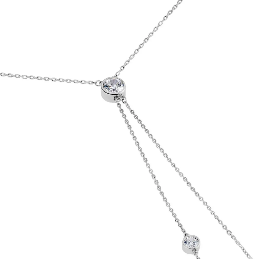 Collier De Dos Indigo Argent Perle De Culture Oxyde