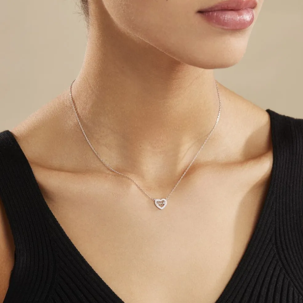 Collier Delicata Argent Blanc Oxyde De Zirconium