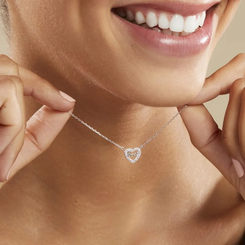 Collier Delicata Argent Blanc Oxyde De Zirconium