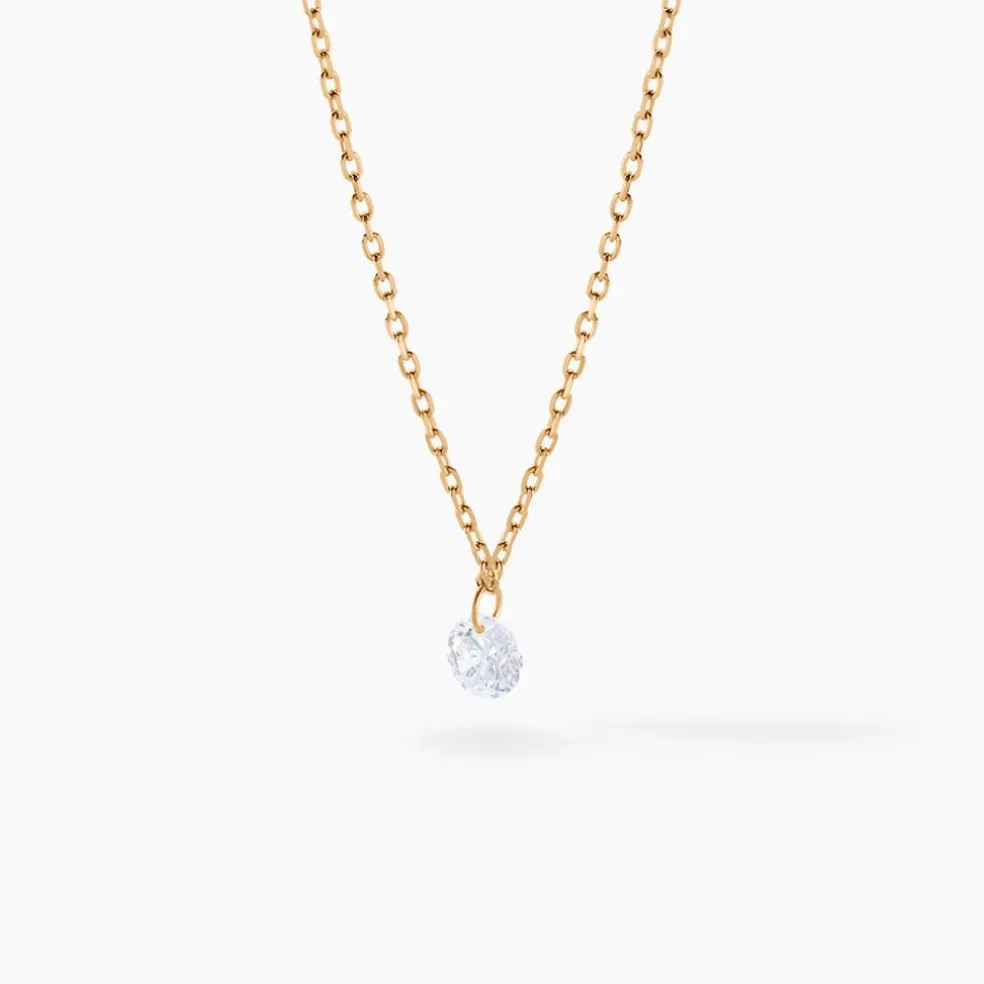 Collier Delma Plaqué Or Jaune Oxyde De Zirconium