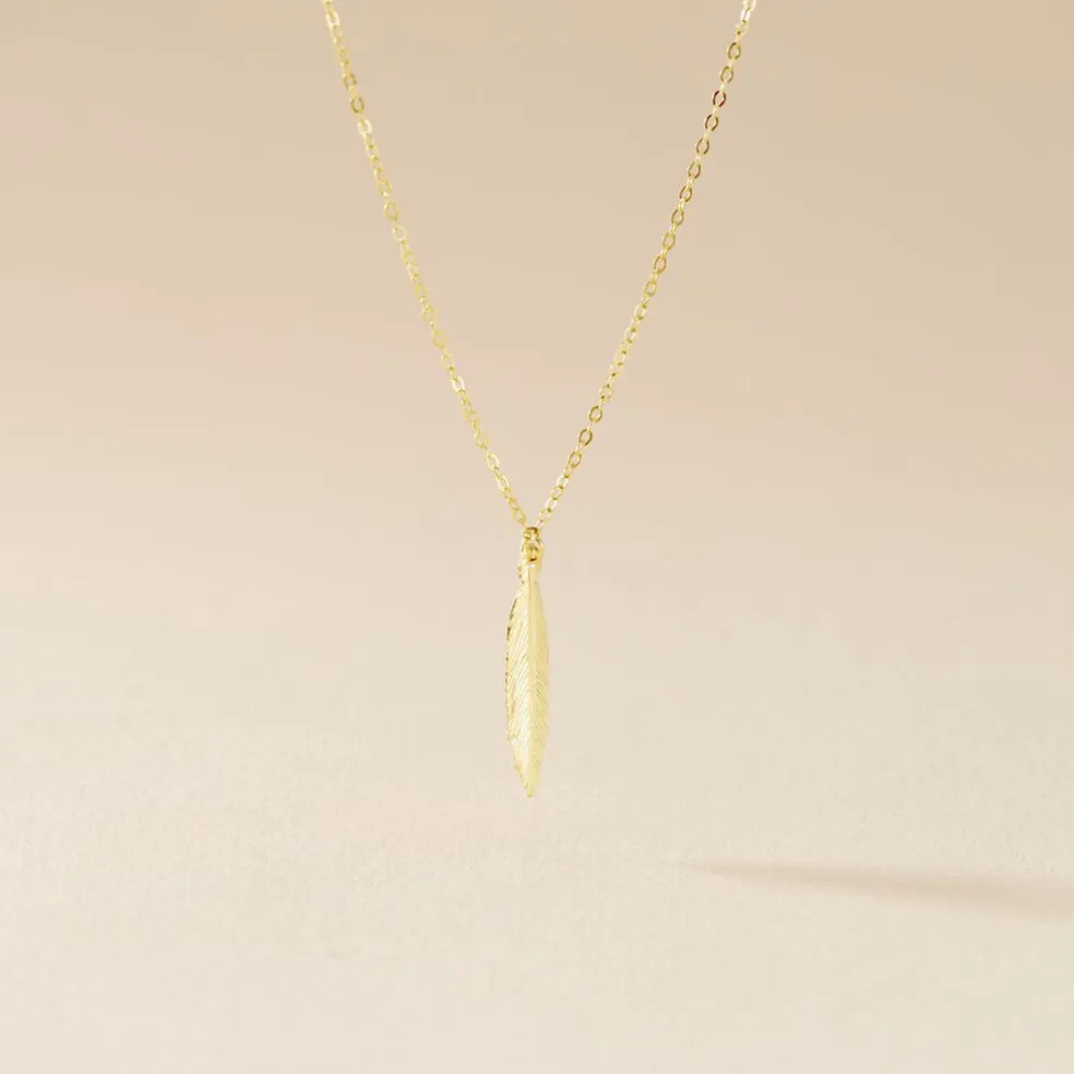 Collier Delphinium Or Jaune