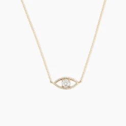 Collier Desiderio Or Jaune Oxyde De Zirconium