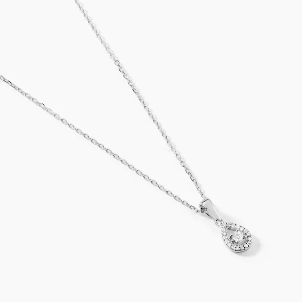 Collier Domitia Or Blanc Diamant