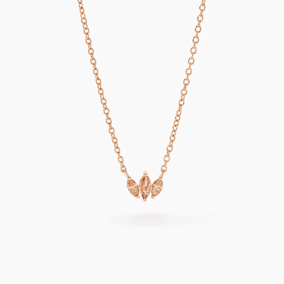 Collier Duchesse Argent Rose Oxyde De Zirconium