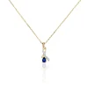 Collier Dyanah Plaque Or Jaune Oxyde De Zirconium