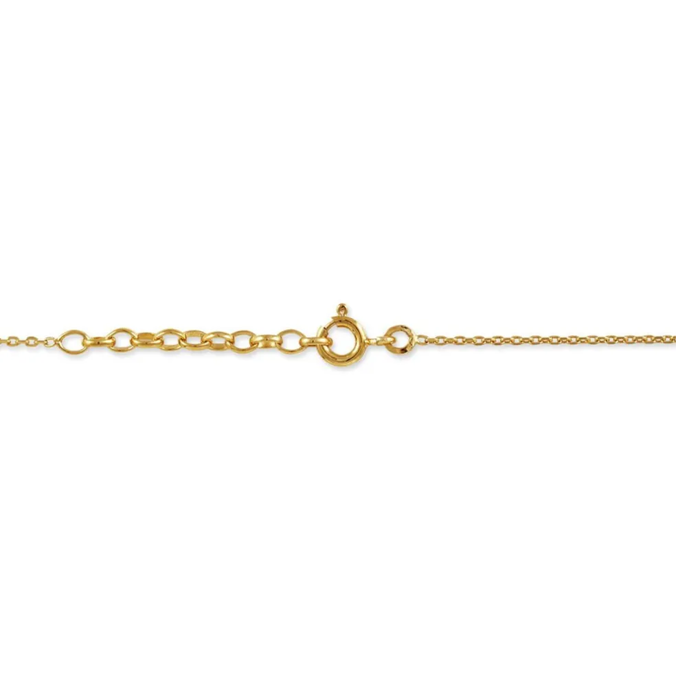 Collier Dyanah Plaque Or Jaune Oxyde De Zirconium