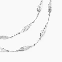 Collier Elaine Argent Blanc