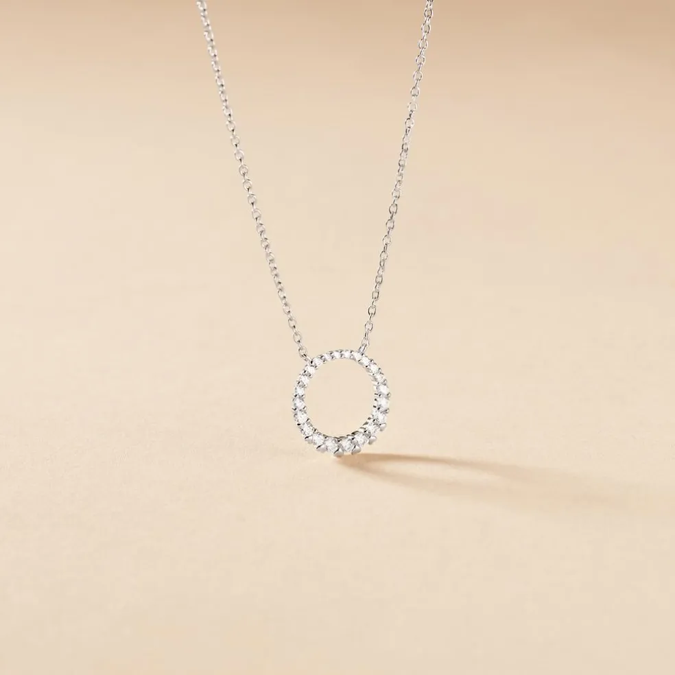 Collier Elaïs Argent Blanc Oxyde De Zirconium