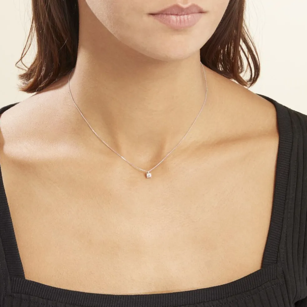 Collier Elfa Or Blanc Diamant
