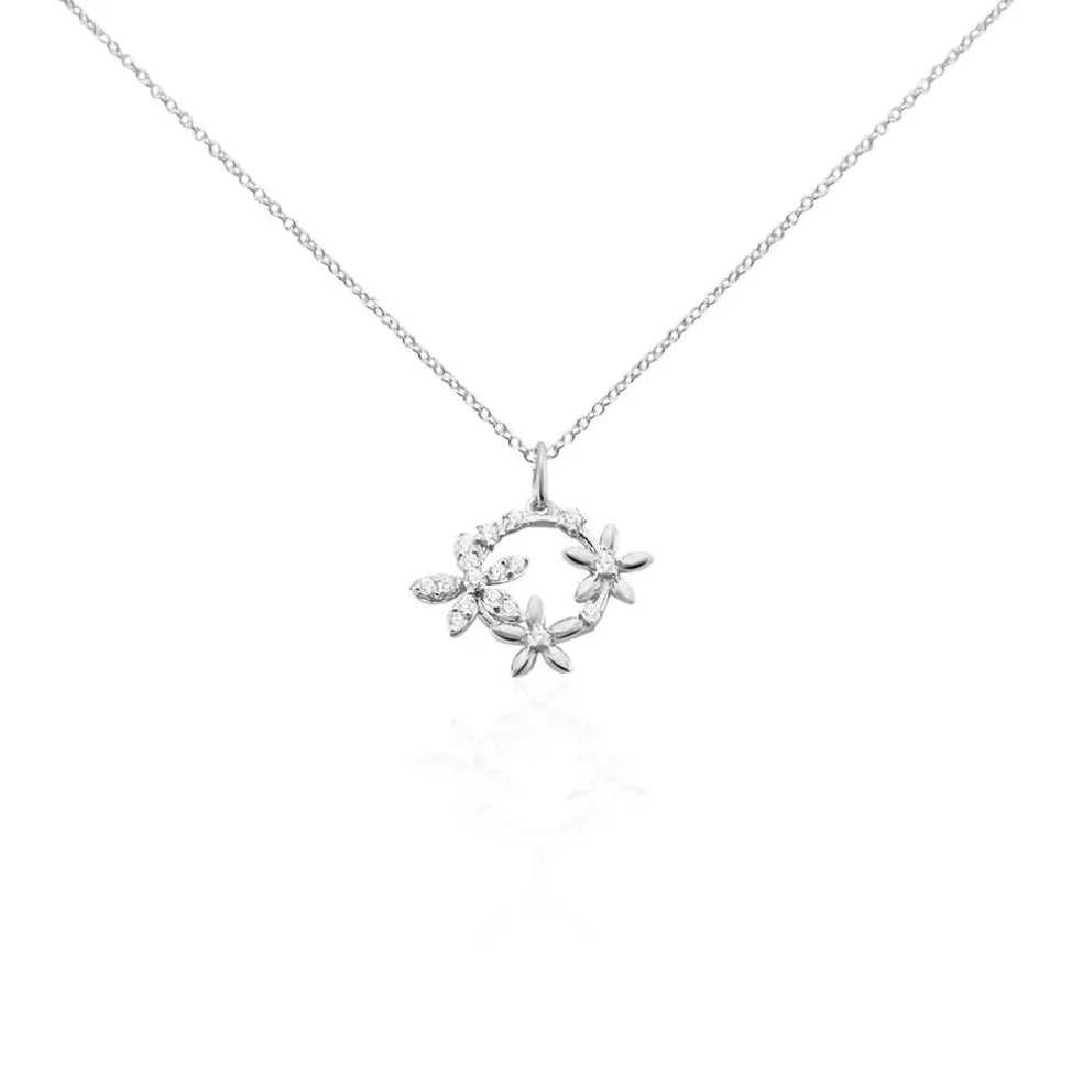 Collier Elinia Argent Blanc Oxyde De Zirconium