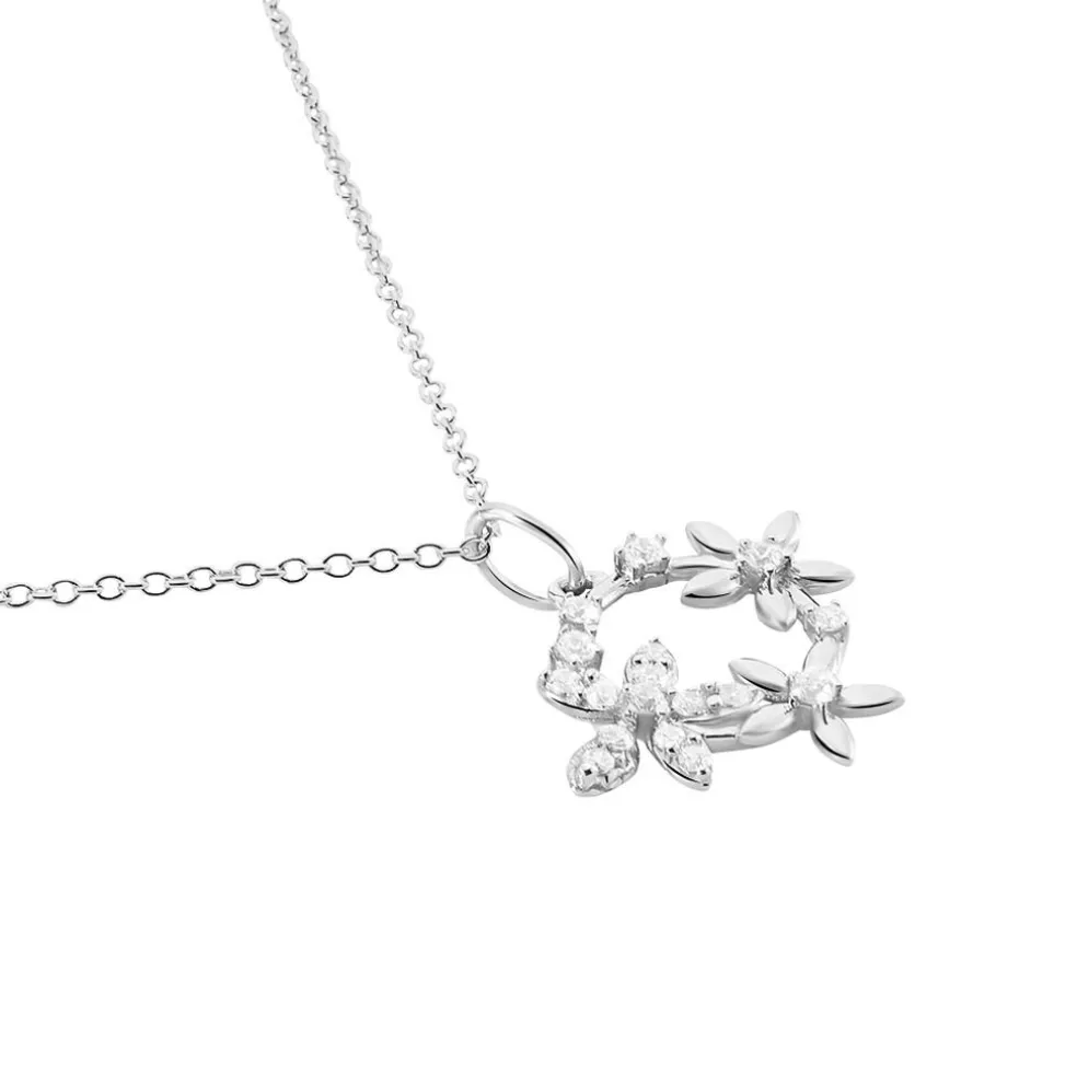 Collier Elinia Argent Blanc Oxyde De Zirconium
