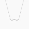 Collier Elixanne Argent Blanc Oxyde De Zirconium