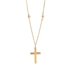 Collier Elsabeth Or Jaune Perle De Culture