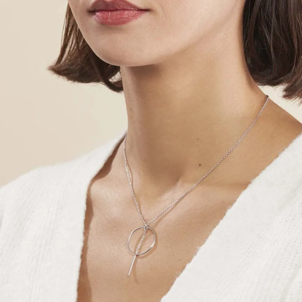 Collier Enissa Argent Blanc