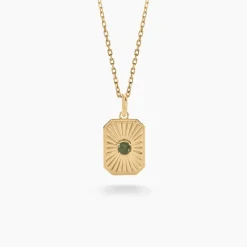 Collier Ensoleillée Plaqué Or Jaune Aventurine