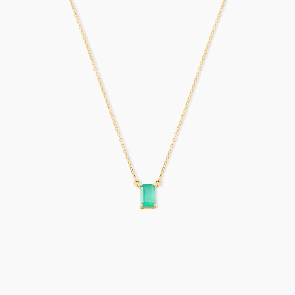 Collier Ethalyn Or Jaune Emeraude