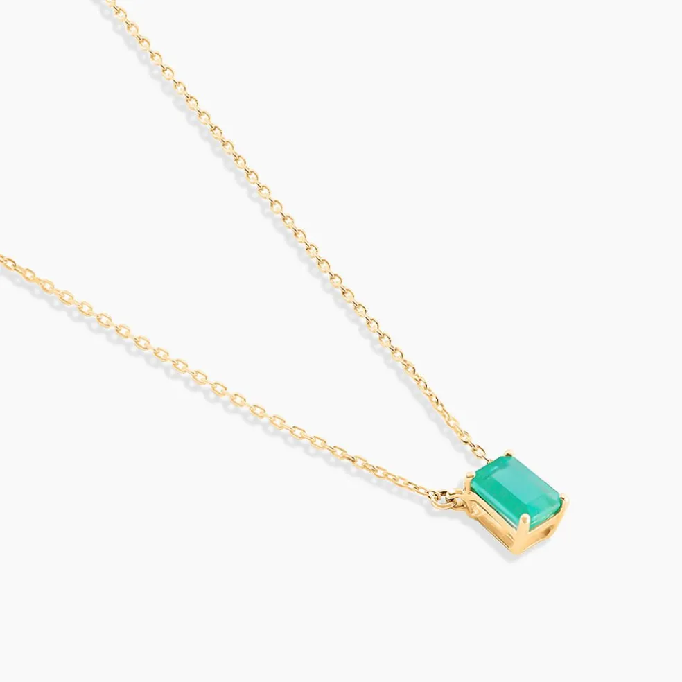 Collier Ethalyn Or Jaune Emeraude