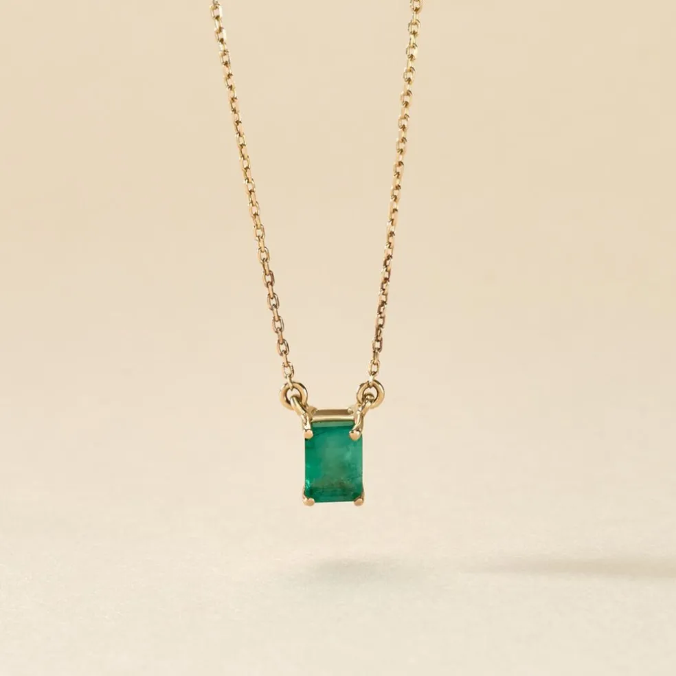 Collier Ethalyn Or Jaune Emeraude