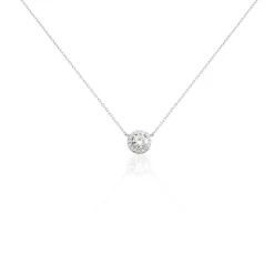 Collier Eurycide Or Blanc Oxyde De Zirconium