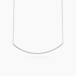 Collier Fanchette Or Blanc Diamant