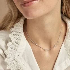 Collier Fancy Argent Blanc