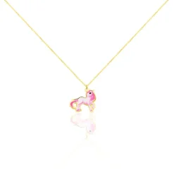 Collier Fantasila Cheval Or Jaune