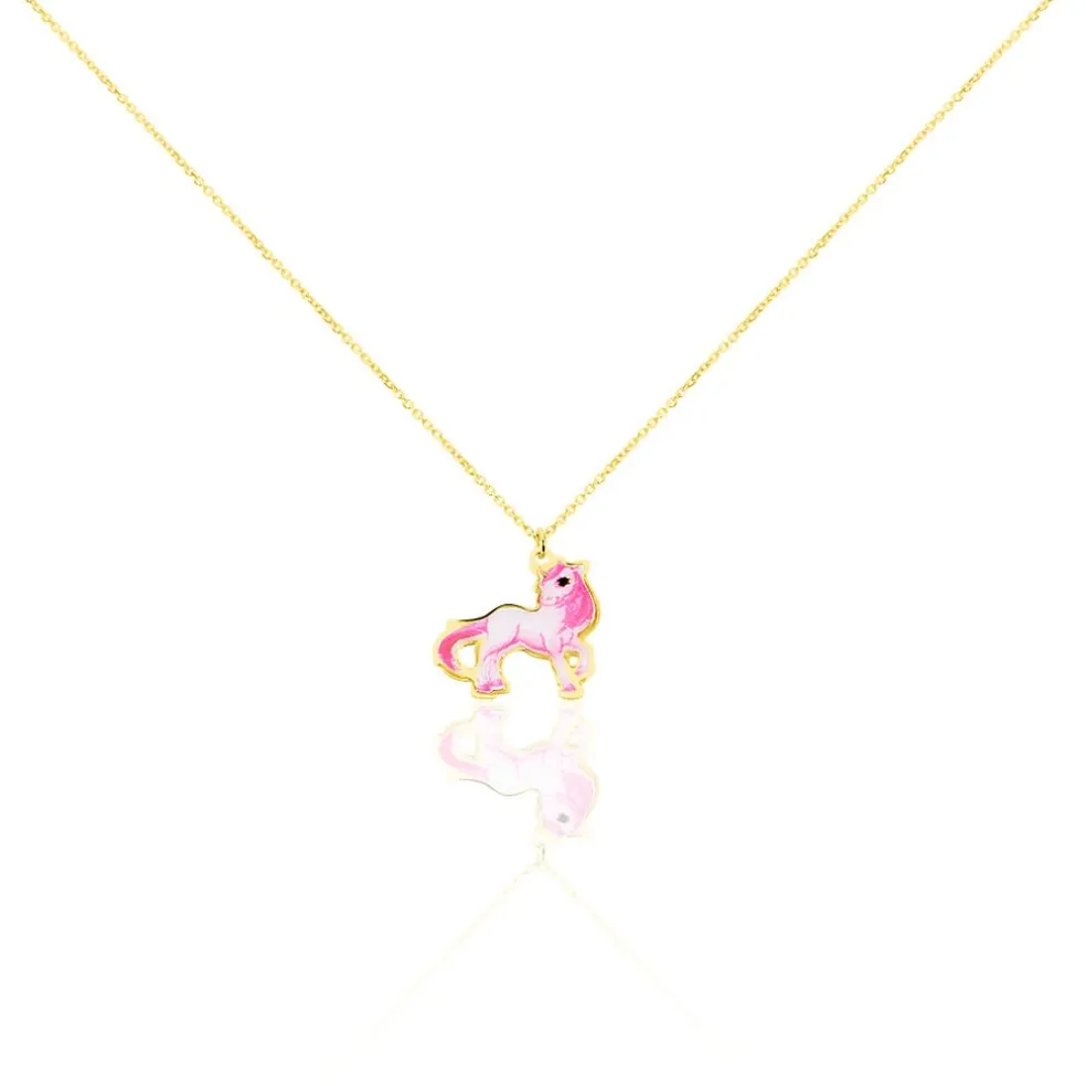 Collier Fantasila Cheval Or Jaune