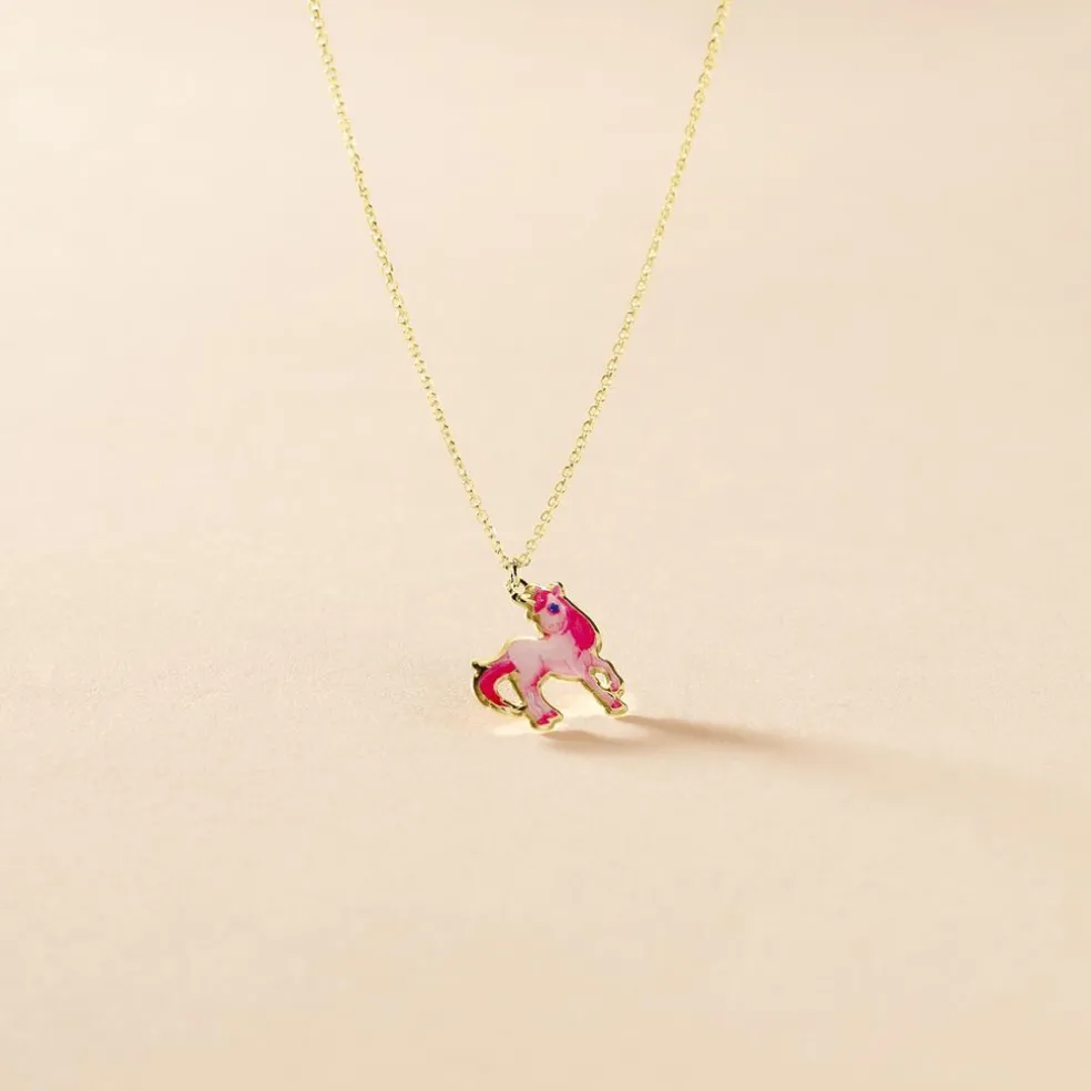 Collier Fantasila Cheval Or Jaune