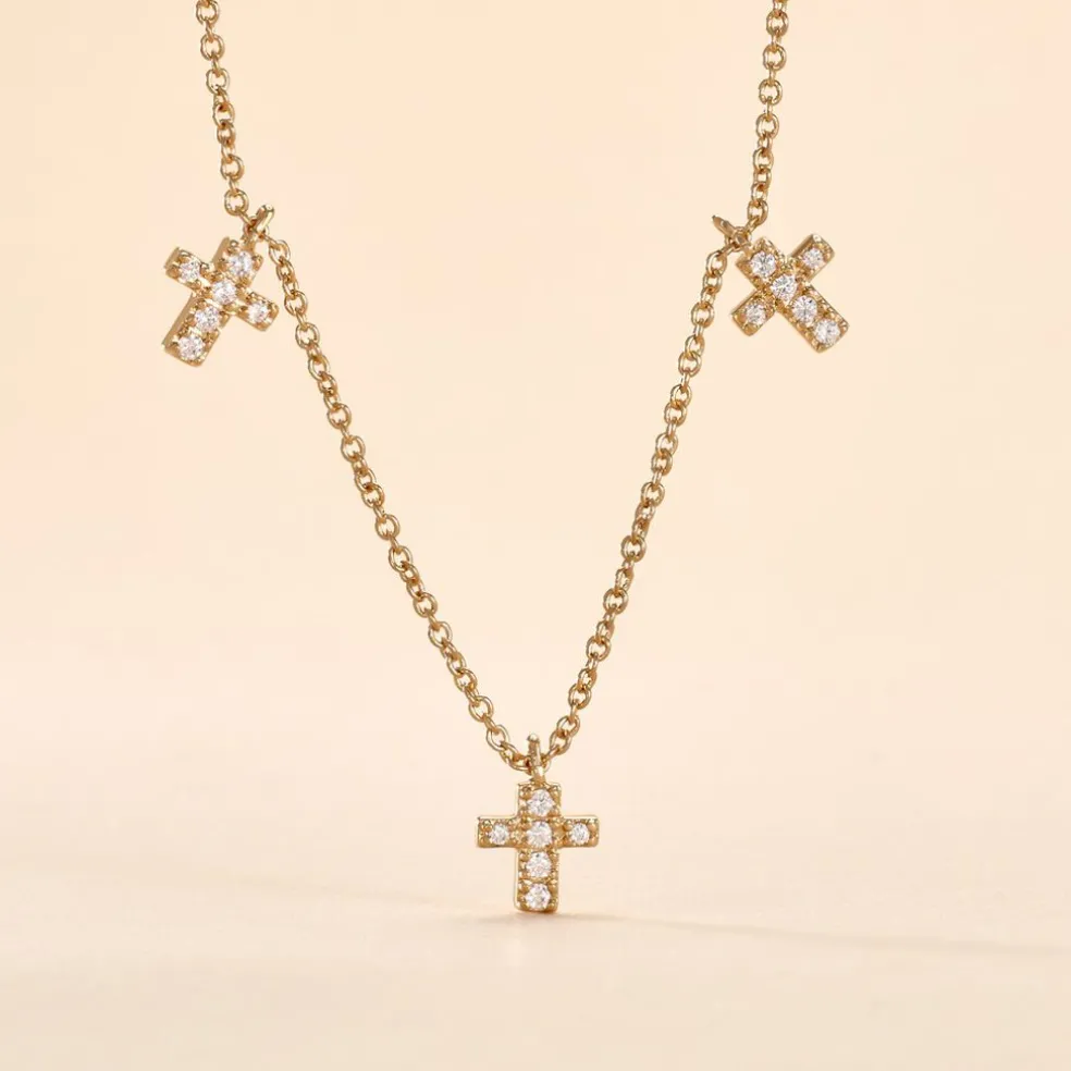 Collier Fatos Plaqué Or Jaune Oxyde De Zirconium