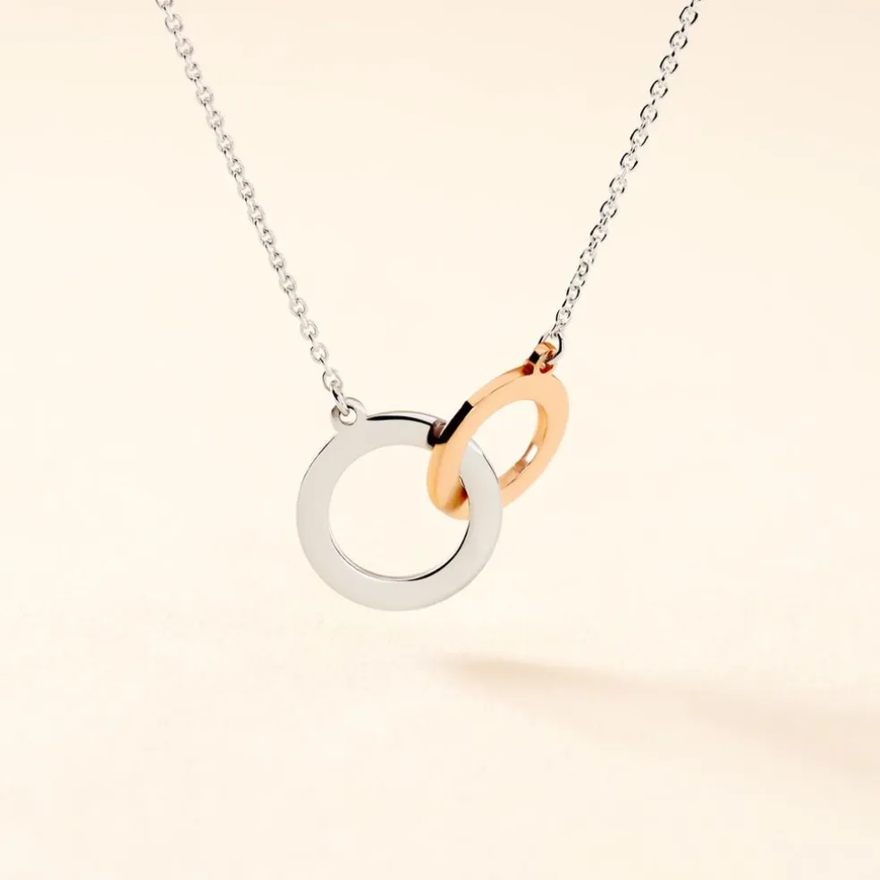 Collier Fethi Argent Bicolore