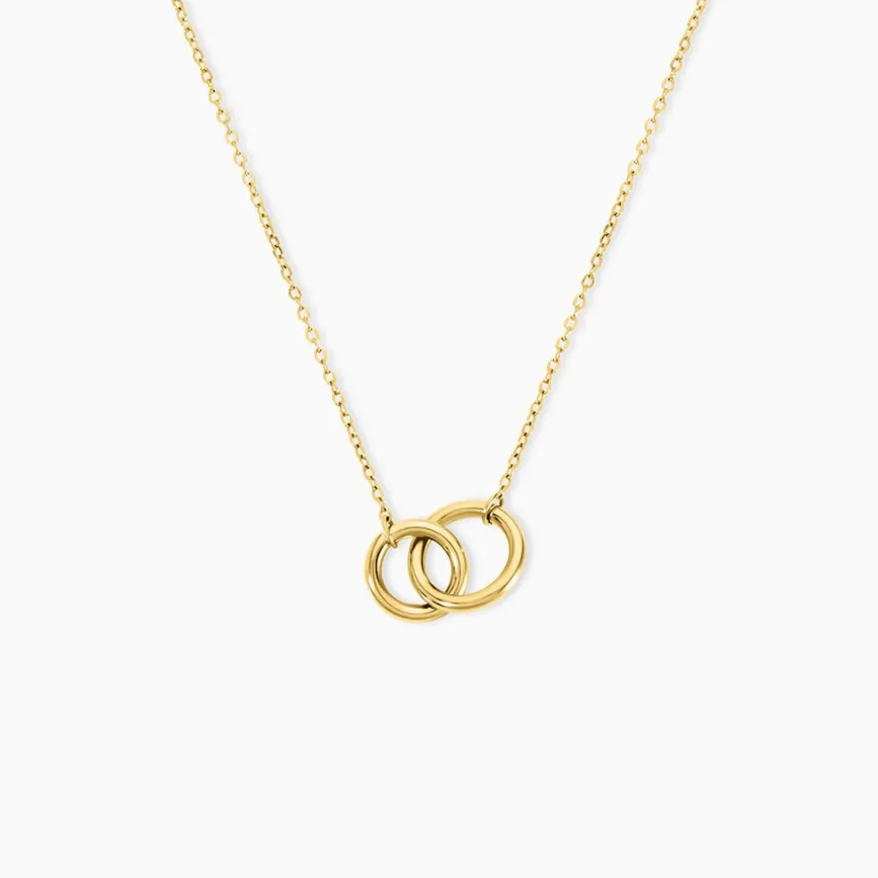 Collier Fino Acier Jaune
