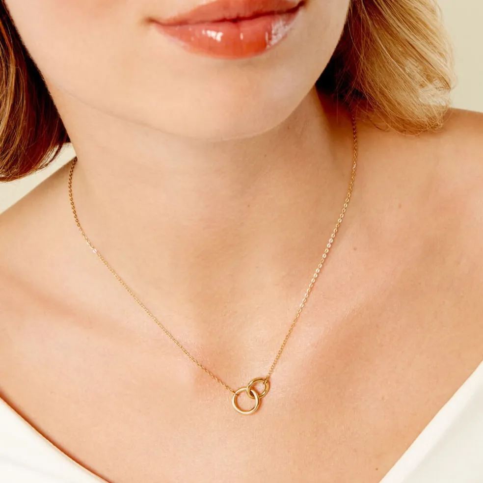 Collier Fino Acier Jaune