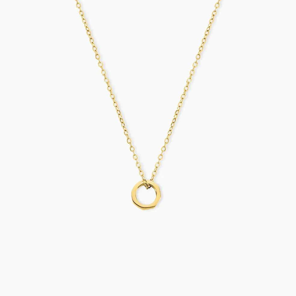 Collier Fino Acier Jaune