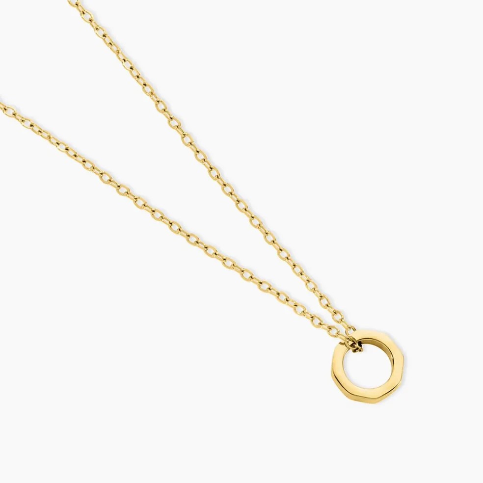 Collier Fino Acier Jaune