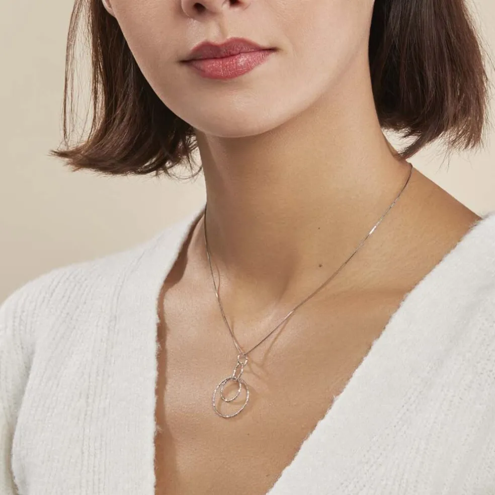 Collier Flaura Argent Blanc