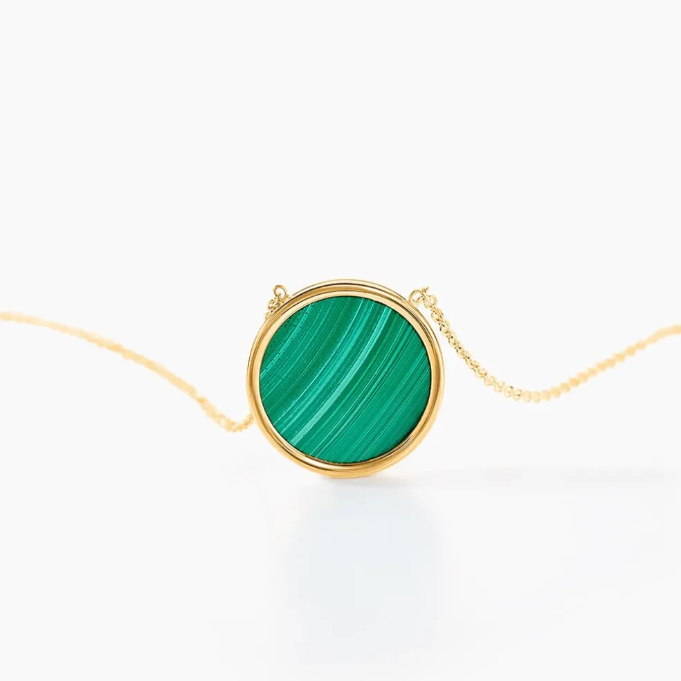 Collier Florica Or Jaune Malachite
