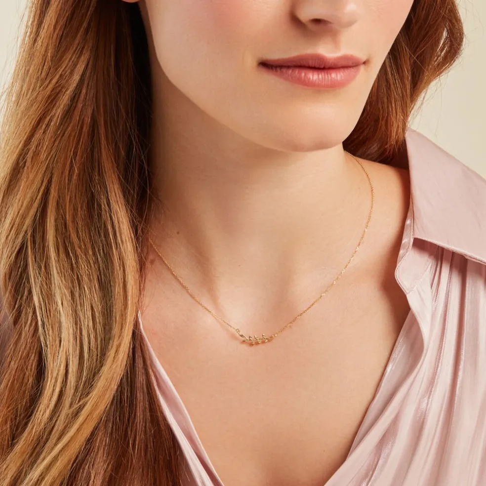 Collier Foliora Or Jaune